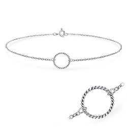 Round Silver Anklet ANK-578